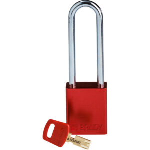 Brady 150332 Hänglås Stålbygel Lång | Olika Låsning 1-pack