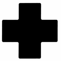 Toughstripe Symbol "+" SVART 101x254mm