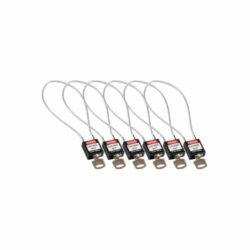 Kompakt hänglås 216 mm stålvajer | olika låsning | 6-pack