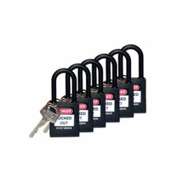 Safety Nylon med Plastbygel Svart - 6 pack