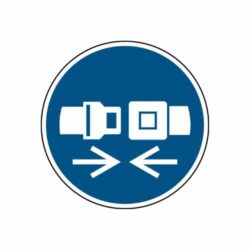 Påbudsskylt Använd säkerhetsbälte