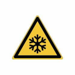 Varningsskylt Låg temperatur