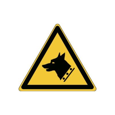 Varningsskylt Varning för hunden