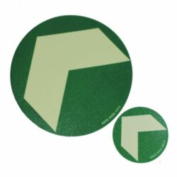 Efterlysande Golvmarkering Klass C med riktningspil, halkskydd Ø 90 mm