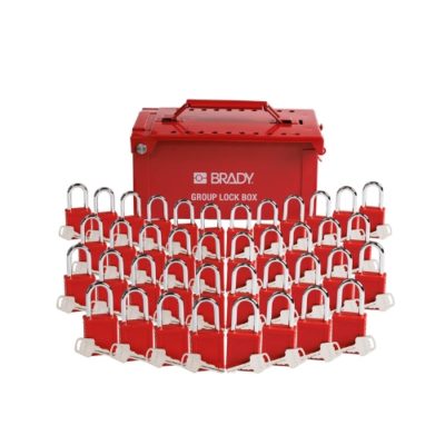 Röd Brady Grupplockout Box för Bryt och Lås