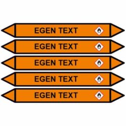 Rörmärkningsdekal Egen Text ORANGE