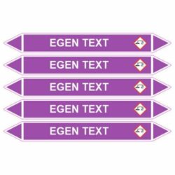 Rörmärkningsdekal Egen Text Violett
