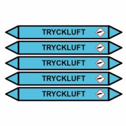 Rörmärkningsdekal TRYCKLUFT