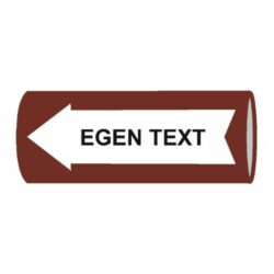 Rörmärkningstejp BRUN Valfri text 160mm x 10m