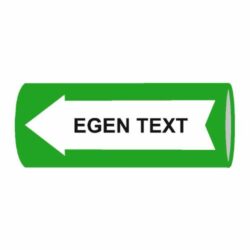 Rörmärkningstejp GRÖN Valfri text 160mm x 10m