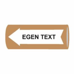 Rörmärkningstejp LJUSBRUN Valfri text 160mm x 10m