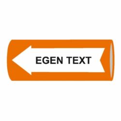 Rörmärkningstejp ORANGE Valfri text 160mm x 10m