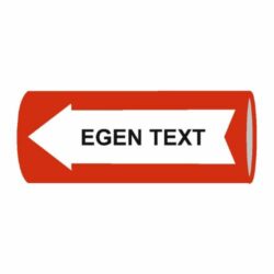 Rörmärkningstejp RÖD Valfri text 160mm x 10m