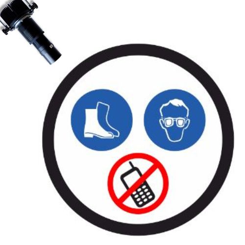 Varningsprojektor LED Mobiltelefon - Skyddsskor - Skyddsglasögon
