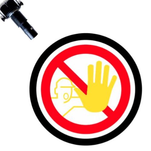 Varningsprojektor LED Tillträde förbud Gul