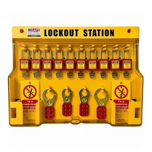 Lockout Station för 10 lås komplett 1 Lockout Station för 10 lås komplett