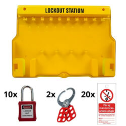 Lockout Station för 10 lås komplett