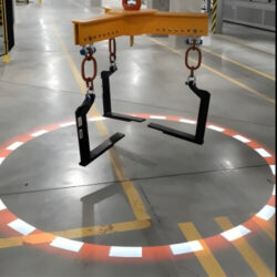 LED varningsprojektor för kran och travers