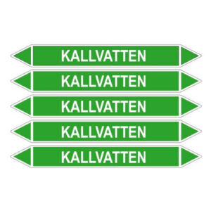 Rörmärkningsdekal Kallvatten