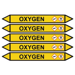 Bisafe 12 Rörmärkningsdekal OXYGEN