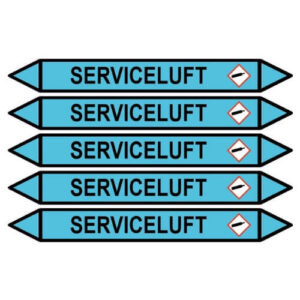 Rörmärkningsdekal Serviceluft