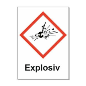 Explosiv GHS1 skyltar och dekaler enligt AFS