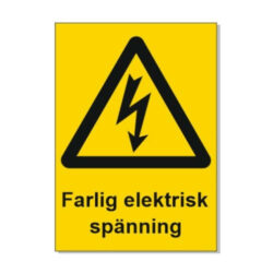 Farlig elektrisk spänning enligt AFS