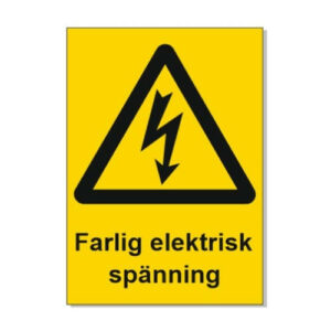 Farlig elektrisk spänning enligt AFS