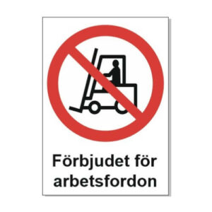 Förbjudet för arbetsfordon AFS