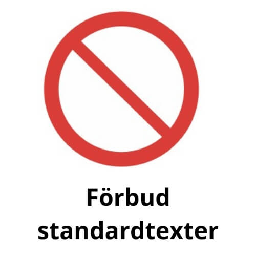 Förbudsskyltar och dekaler AFS