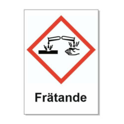 Frätande GHS5 skyltar och dekaler AFS