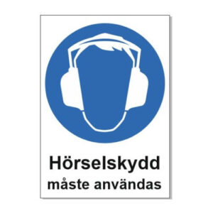 Hörselskydd måste användas AFS