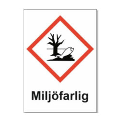 Miljöfarlig GHS9 skyltar och dekaler enligt AFS