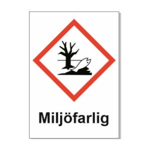 Miljöfarlig GHS9 skyltar och dekaler enligt AFS