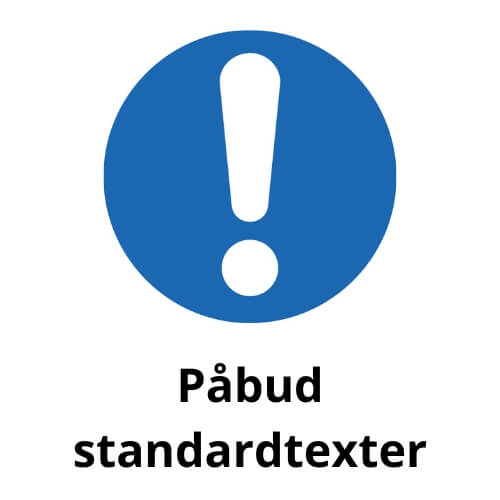 Påbud AFS standardtexter
