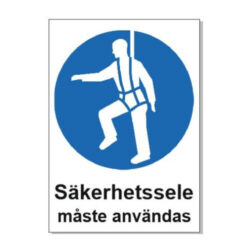 Säkerhetssele måste användas