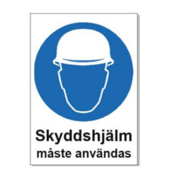 Skyddshjälm måste användas