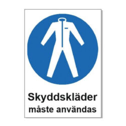 Skyddskläder måste användas