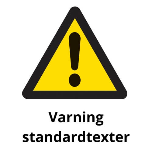 Varningsskyltar och dekaler AFS