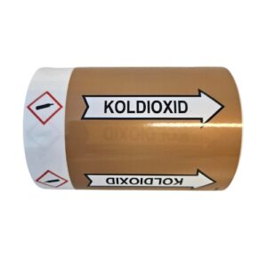 Rörmarkningstejp Koldioxid med GHS4