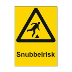 Snubbelrisk skyltar och dekaler enligt AFS