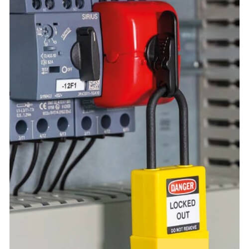 Låsanordning för motorskyddsbrytare för lockout tagout Bisafe