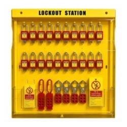 Lockout Tagout station for 26 padlocks Bisafe