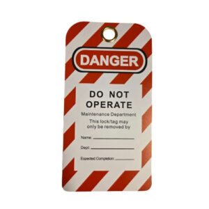 TAG skylt DANGER Do not operate